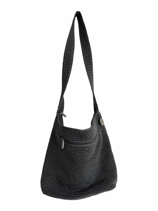 The Sak Handbags - The Sak Gray Crochet Shoulder Bag – Boho Woven Crossbody Beach summer Retro